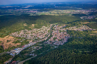 Vue oblique de Quartier Söllingen in Pfinztal dans le département Bade-Wurtemberg, Allemagne