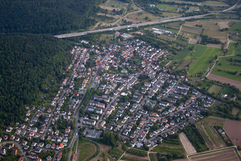 Quartier Wolfartsweier in Karlsruhe dans le département Bade-Wurtemberg, Allemagne vue du ciel