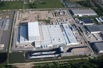 Image drone de Zone industrielle d'Oberwald à Wörth am Rhein dans le département Rhénanie-Palatinat, Allemagne