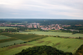 Vue aérienne de Du nord à Ballenstedt dans le département Saxe-Anhalt, Allemagne