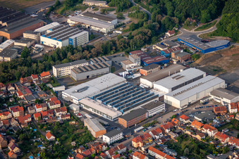 Vue aérienne de Locaux de l'usine Schunk Sintermetalltechnik GmbH à Thale dans le département Saxe-Anhalt, Allemagne