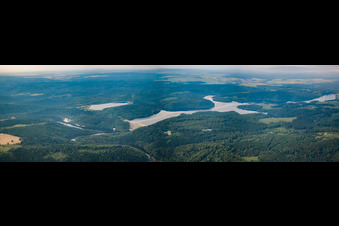Vue aérienne de Panorama du barrage de Rappbode à le quartier Neuwerk in Oberharz am Brocken dans le département Saxe-Anhalt, Allemagne