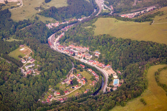 Vue aérienne de Quartier Rübeland in Oberharz am Brocken dans le département Saxe-Anhalt, Allemagne