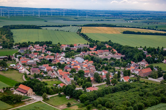 Vue aérienne de Quartier Heteborn in Selke-Aue dans le département Saxe-Anhalt, Allemagne
