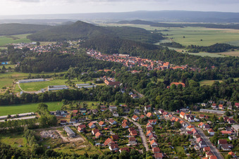Vue aérienne de Quartier Langenstein in Halberstadt dans le département Saxe-Anhalt, Allemagne