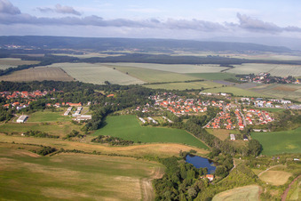 Vue oblique de Quartier Langenstein in Halberstadt dans le département Saxe-Anhalt, Allemagne