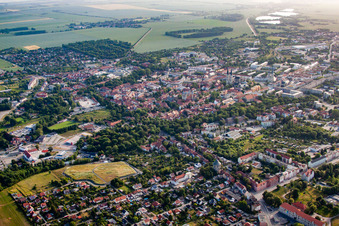 Vue aérienne de Westendorf à Halberstadt dans le département Saxe-Anhalt, Allemagne