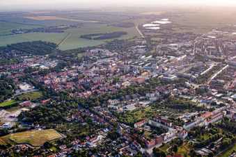 Vue aérienne de Westendorf à Halberstadt dans le département Saxe-Anhalt, Allemagne