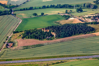 Vue aérienne de Lehofffelsen à Quedlinburg dans le département Saxe-Anhalt, Allemagne