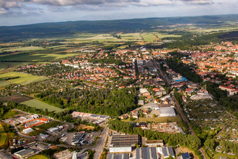 Vue aérienne de Cimetière central à Quedlinburg dans le département Saxe-Anhalt, Allemagne