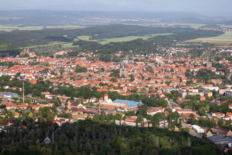 Photographie aérienne de Vue de la ville depuis le centre-ville à Quedlinburg dans le département Saxe-Anhalt, Allemagne