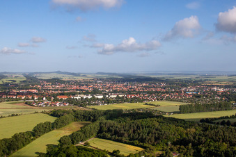 Photographie aérienne de Du sud-est à Quedlinburg dans le département Saxe-Anhalt, Allemagne