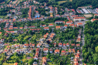 Vue aérienne de Rathenaustr à Ballenstedt dans le département Saxe-Anhalt, Allemagne