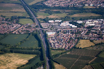 Vue aérienne de Lower Hardres dans le département Angleterre, Grande Bretagne