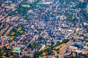 Vue oblique de Canterbury à Thanington dans le département Angleterre, Grande Bretagne
