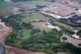 Vue aérienne de Brandesburton dans le département Angleterre, Grande Bretagne