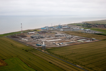 Vue aérienne de Souffleur de gaz de zone d'exclusion aérienne "Out Newton à Out Newton dans le département Angleterre, Grande Bretagne