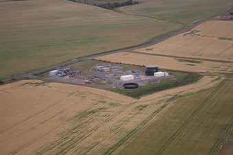 Vue aérienne de Hollym dans le département Angleterre, Grande Bretagne