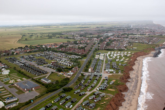 Vue oblique de Hollym dans le département Angleterre, Grande Bretagne