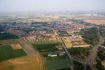 Vue oblique de Loon-Plage dans le département Nord, France