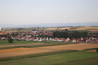 Schleithal dans le département Bas Rhin, France hors des airs