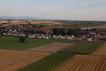 Schleithal dans le département Bas Rhin, France vue du ciel
