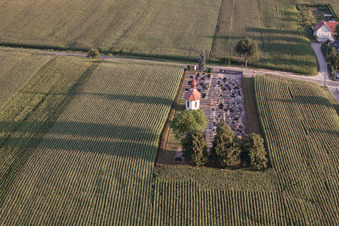 Salmbach dans le département Bas Rhin, France du point de vue du drone