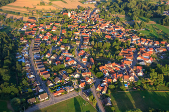 Vue aérienne de Chemin des Chênes à Scheibenhardt dans le département Rhénanie-Palatinat, Allemagne