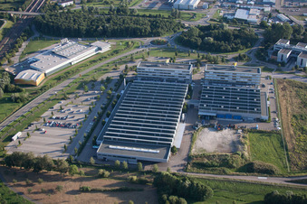 Vue aérienne de LuK à le quartier Vimbuch in Bühl dans le département Bade-Wurtemberg, Allemagne