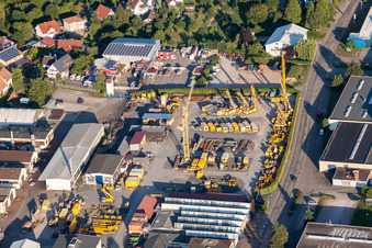 Vue aérienne de Location de matériel de construction KGS Keller Geräte & Service GmbH à Renchen dans le département Bade-Wurtemberg, Allemagne