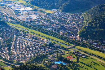 Vue aérienne de Gerwigstr à Hausach dans le département Bade-Wurtemberg, Allemagne