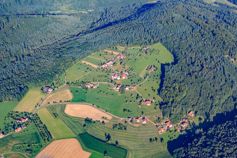 Vue aérienne de Längleloch à le quartier Ottoschwanden in Freiamt dans le département Bade-Wurtemberg, Allemagne