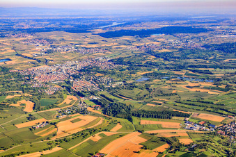 Photographie aérienne de Vue de la ville depuis l'est à Ettenheim dans le département Bade-Wurtemberg, Allemagne
