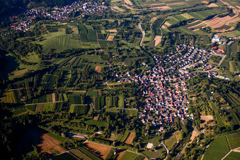 Vue aérienne de Quartier Broggingen in Herbolzheim dans le département Bade-Wurtemberg, Allemagne