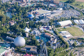 Vue oblique de Centre de loisirs - Parc d'attractions Europa-Park à Rust dans le département Bade-Wurtemberg, Allemagne