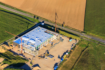 Vue aérienne de Nouveau bâtiment pour TRANSAC International Speditionsgesellschaft mbH à Rülzheim dans le département Rhénanie-Palatinat, Allemagne