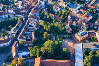Vue aérienne de Ancien bâtiment de détention à An Fronte Diez à Germersheim dans le département Rhénanie-Palatinat, Allemagne