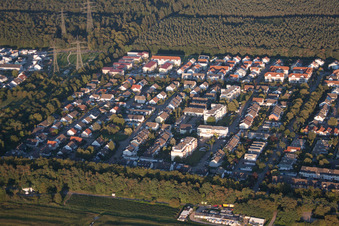 Image drone de Quartier Eggenstein in Eggenstein-Leopoldshafen dans le département Bade-Wurtemberg, Allemagne