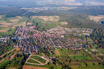 Photographie aérienne de Vue sur le village à le quartier Stupferich in Karlsruhe dans le département Bade-Wurtemberg, Allemagne
