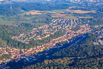 Vue aérienne de Quartier de l'ouest à Ispringen dans le département Bade-Wurtemberg, Allemagne