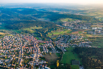 Vue aérienne de Quartier Singen in Remchingen dans le département Bade-Wurtemberg, Allemagne