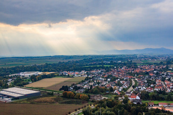 Vue aérienne de Gare Rohrbach(Palatinat) à Rohrbach dans le département Rhénanie-Palatinat, Allemagne