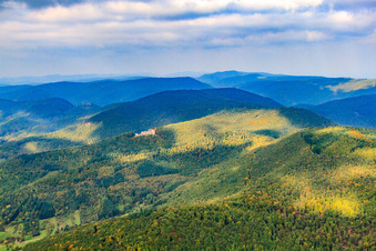 Photographie aérienne de Ruines du château de Neuscharfeneck vues du sud à Flemlingen dans le département Rhénanie-Palatinat, Allemagne