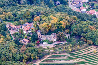 Photographie aérienne de Restaurant Schloss Kropsburg à le quartier SaintMartin in Sankt Martin dans le département Rhénanie-Palatinat, Allemagne