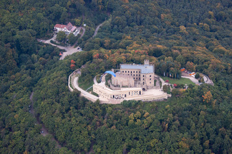 Château de Hambach à le quartier Diedesfeld in Neustadt an der Weinstraße dans le département Rhénanie-Palatinat, Allemagne depuis l'avion