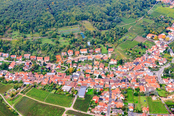 Vue aérienne de Schlossstr à le quartier Hambach an der Weinstraße in Neustadt an der Weinstraße dans le département Rhénanie-Palatinat, Allemagne