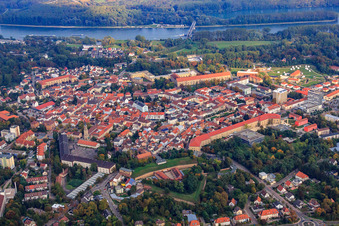 Campus universitaire FTSK Germersheim à Germersheim dans le département Rhénanie-Palatinat, Allemagne hors des airs