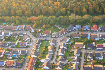 Vue d'oiseau de Südring x Pfarrer-Löser-Straße à Rülzheim dans le département Rhénanie-Palatinat, Allemagne