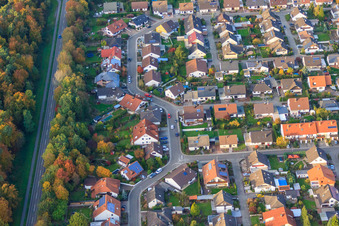 Enregistrement par drone de Südring x Pfarrer-Löser-Straße à Rülzheim dans le département Rhénanie-Palatinat, Allemagne