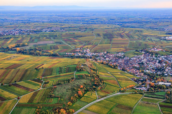 Vue aérienne de Petit Kalmit à Ilbesheim bei Landau dans le département Rhénanie-Palatinat, Allemagne